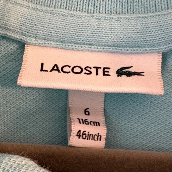 Lacoste Kids Pique Polo Duo in Light Blue & Light Green - Picture 2 of 8